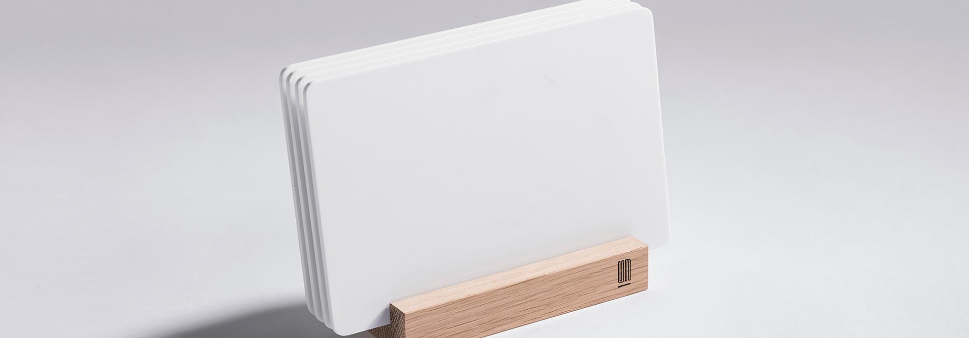 white Bread boards with wood holder